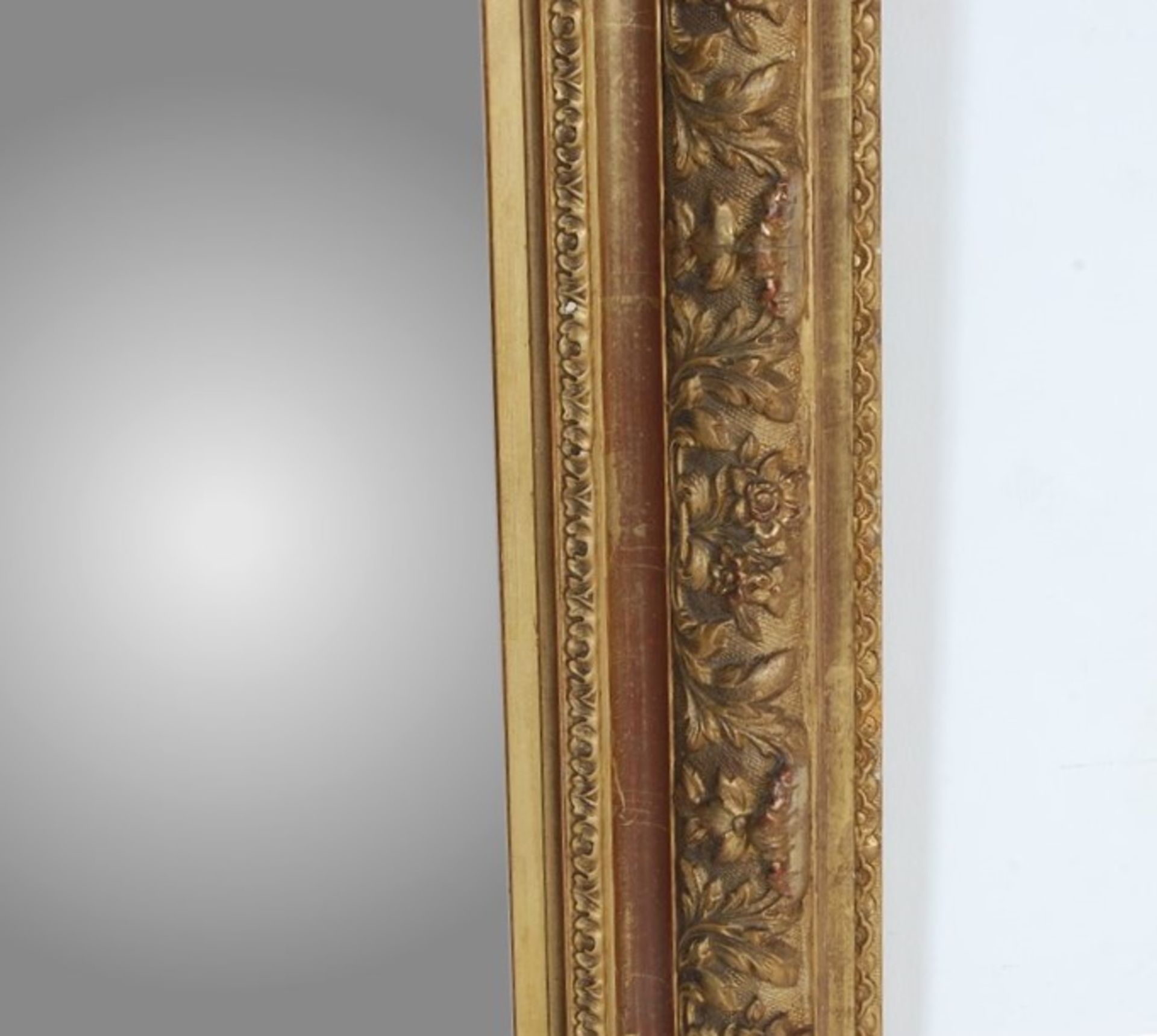 19TH CENTURY VICTORIAN GILT WOOD CUSHION MIRROR AND ANOTHER - Bild 12 aus 21