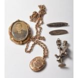 GROUP OF ANTIQUE EDWARDIAN AND LATER JEWELLERY