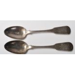 PAIR OF GEROGIAN SCOTTISH PROVINCIAL SILVER SPOONS