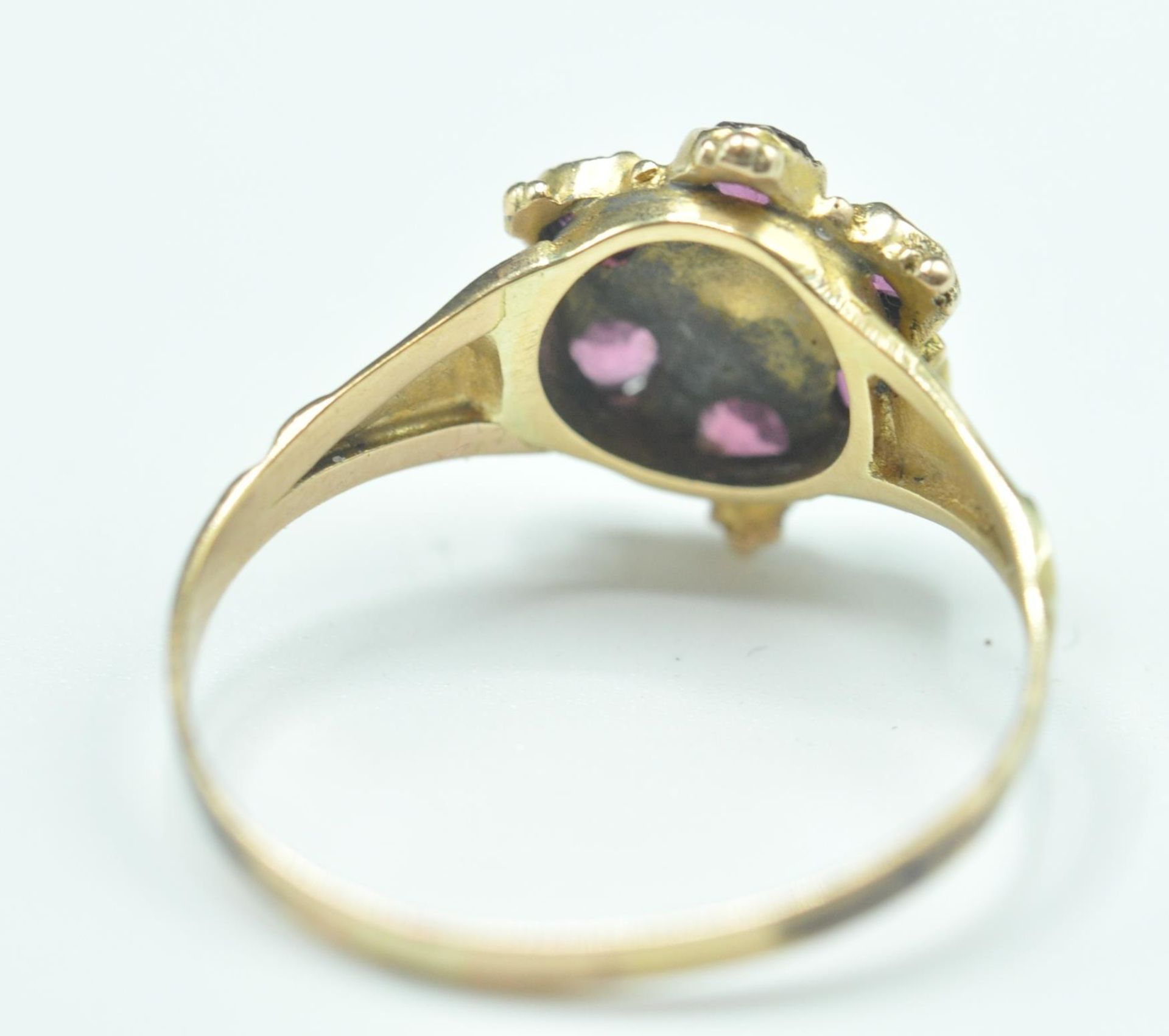 VICTORIAN GARNET AND PEARL RING - Bild 4 aus 6