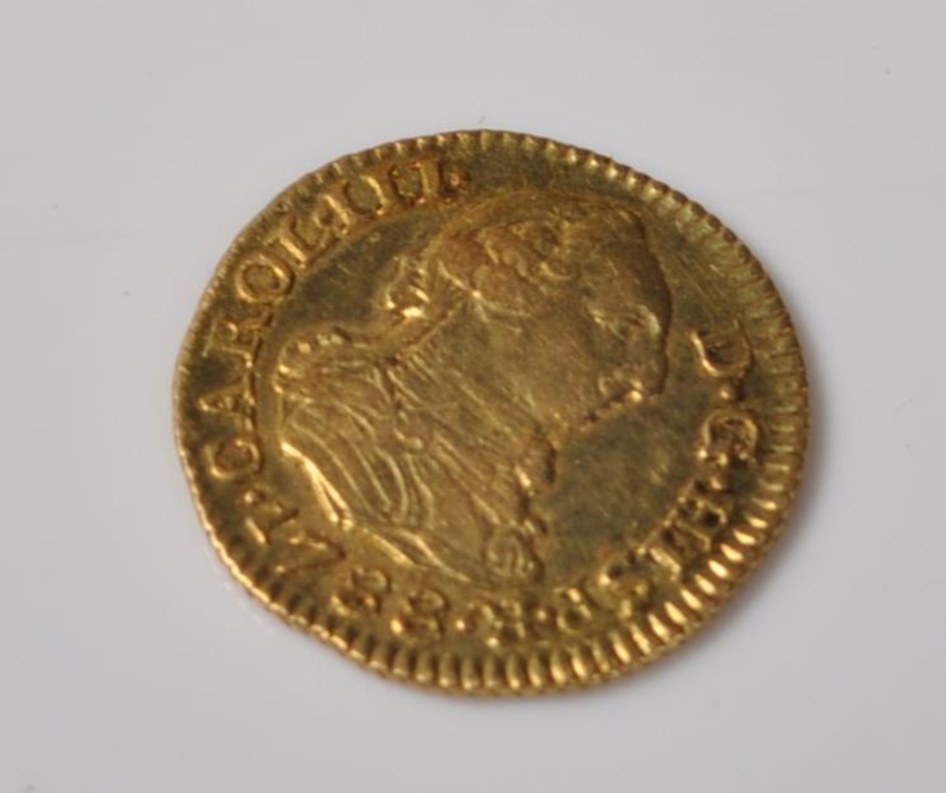 CHARLES III SPANISH GOLD 1/2 ESCUDO