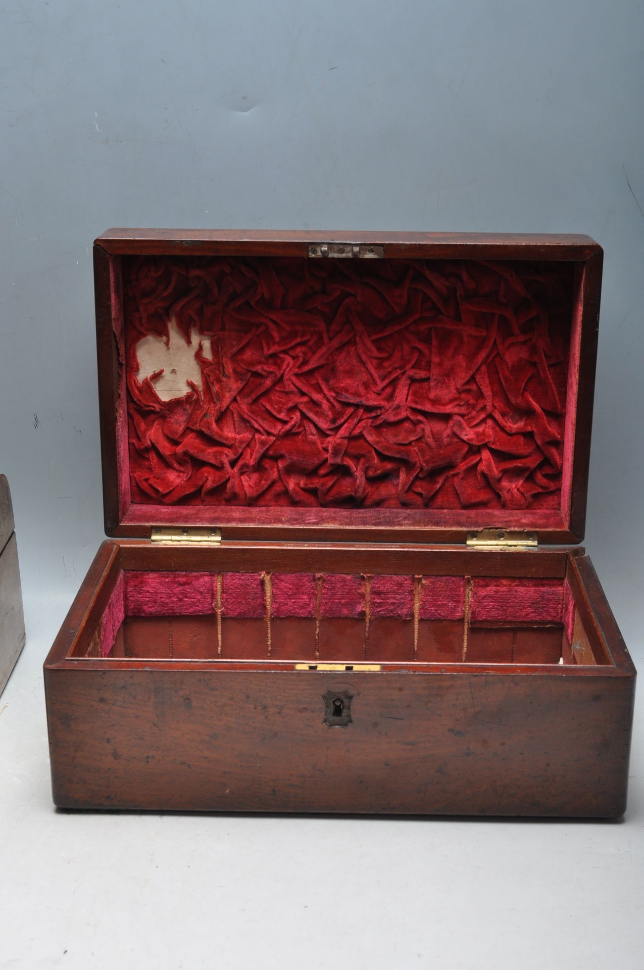 TWO ANTIQUE JEWELLERY BOXES - Image 7 of 8