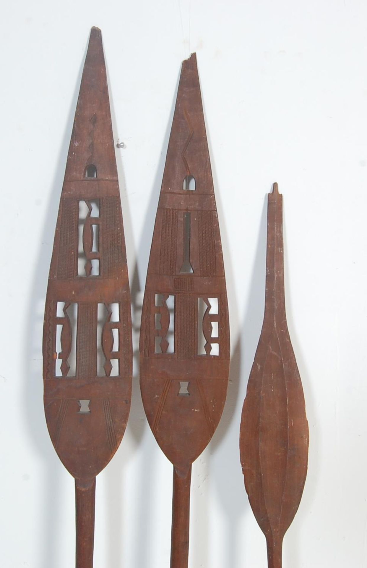 THREE 20TH CENTURY AFRICAN TRIBAL CEREMONIAL PADDLES - Image 2 of 25