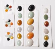 GROUP OF MIXED JADE CABOCHONS