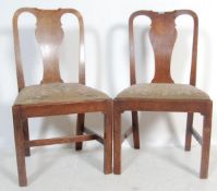 PAIR 18TH CENTURY QUEEN ANNE OAK BEDROOM CHAIRS