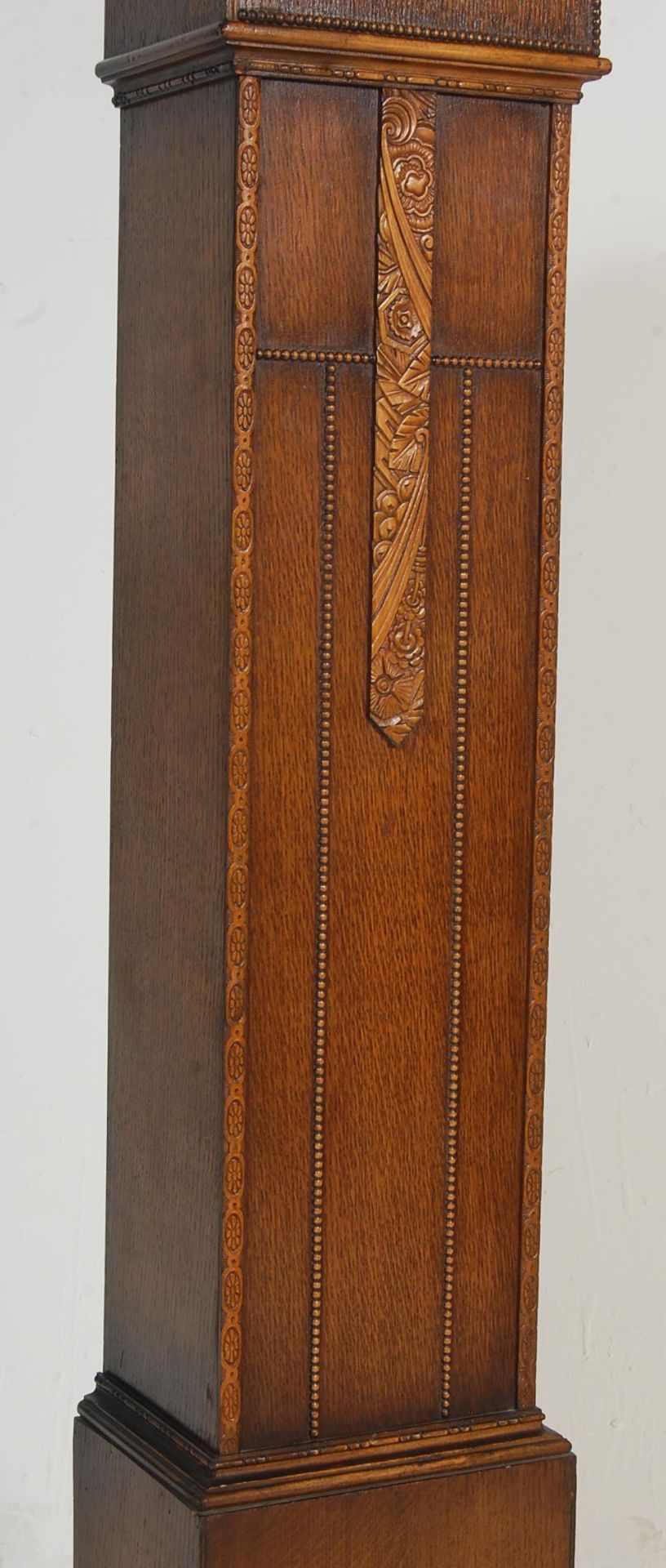 ART DECO 1930’S OAK EIGHT DAYS GRANDMOTHER CLOCK - Bild 3 aus 5