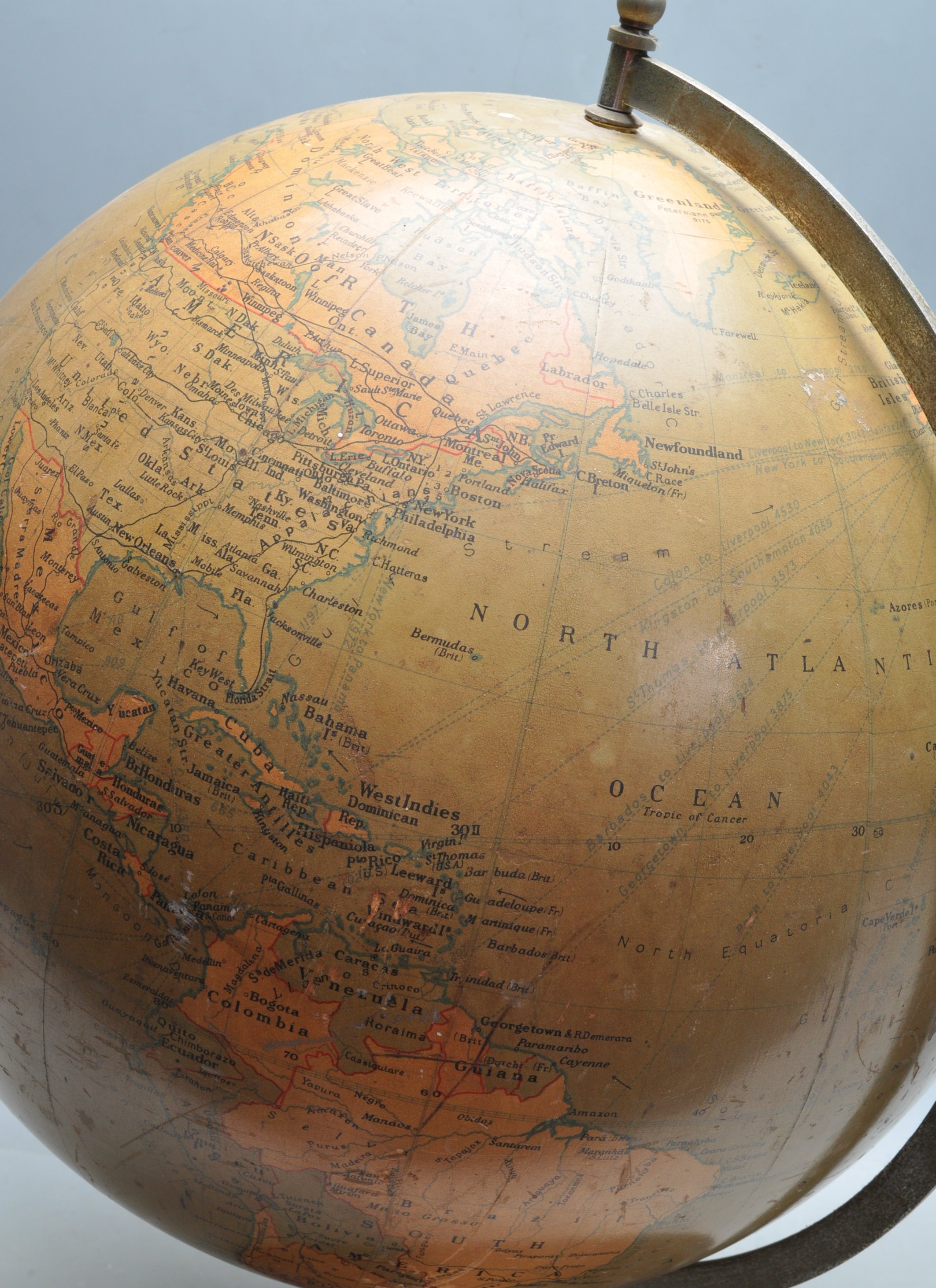 LARGE EARLY 20TH CENTURY 1930S PHILIPS TERRESTRIAL GLOBE - Image 5 of 7