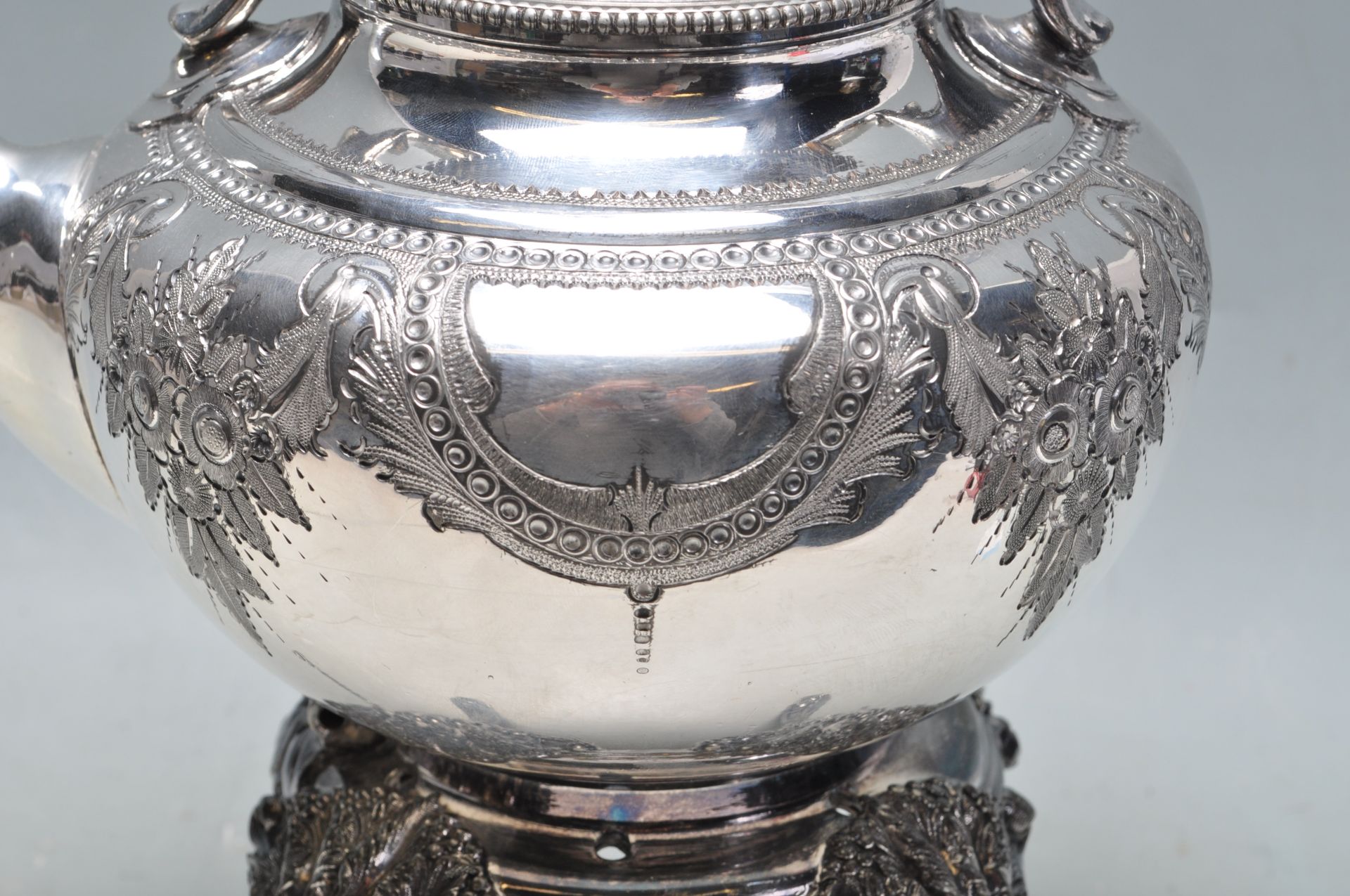 20TH CENTURY SILVER PLATE SPIRIT KETTLE BY JAMES DEAKIN & SONS - Image 2 of 8