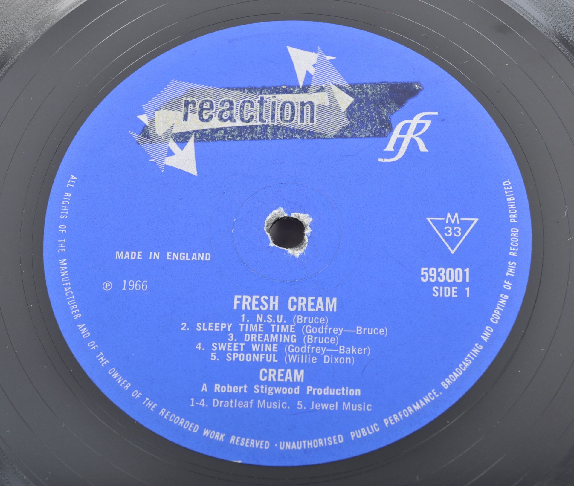 CREAM - FRESH CREAM - 1966 REACTION MONO LABEL - Bild 3 aus 3