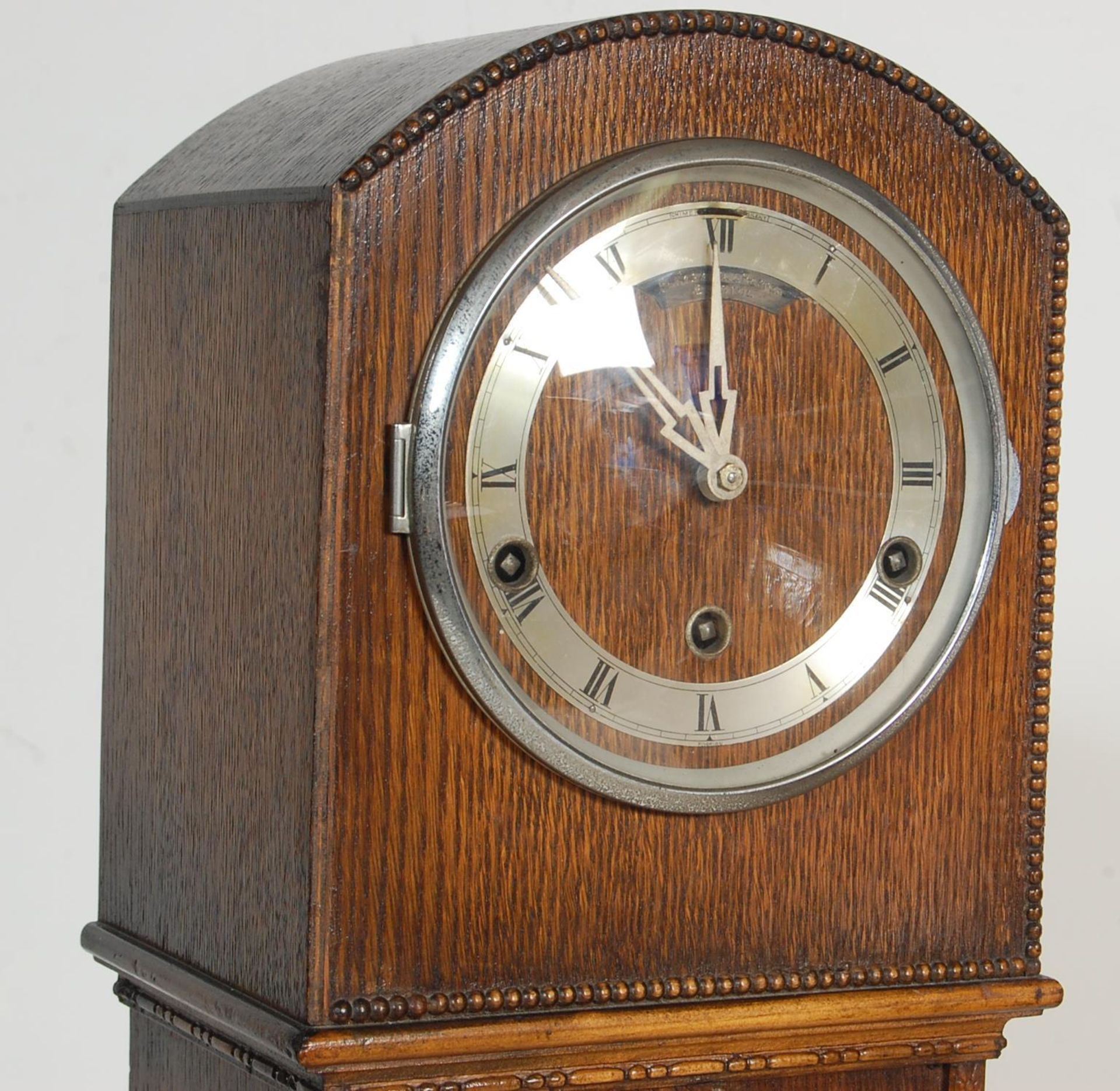 ART DECO 1930’S OAK EIGHT DAYS GRANDMOTHER CLOCK - Bild 2 aus 5