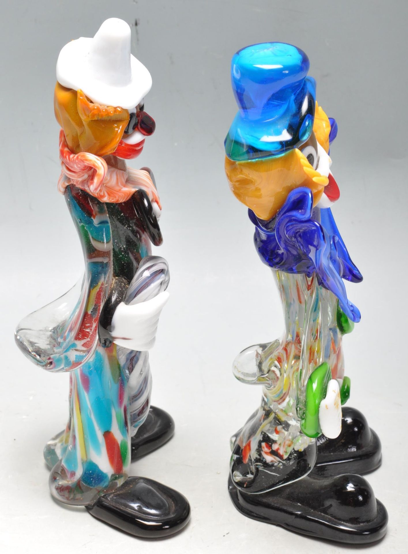 TWO VINTAGE RETRO 20TH CENTURY ITALIAN MURANO GLASS CLOWNS - Bild 4 aus 7