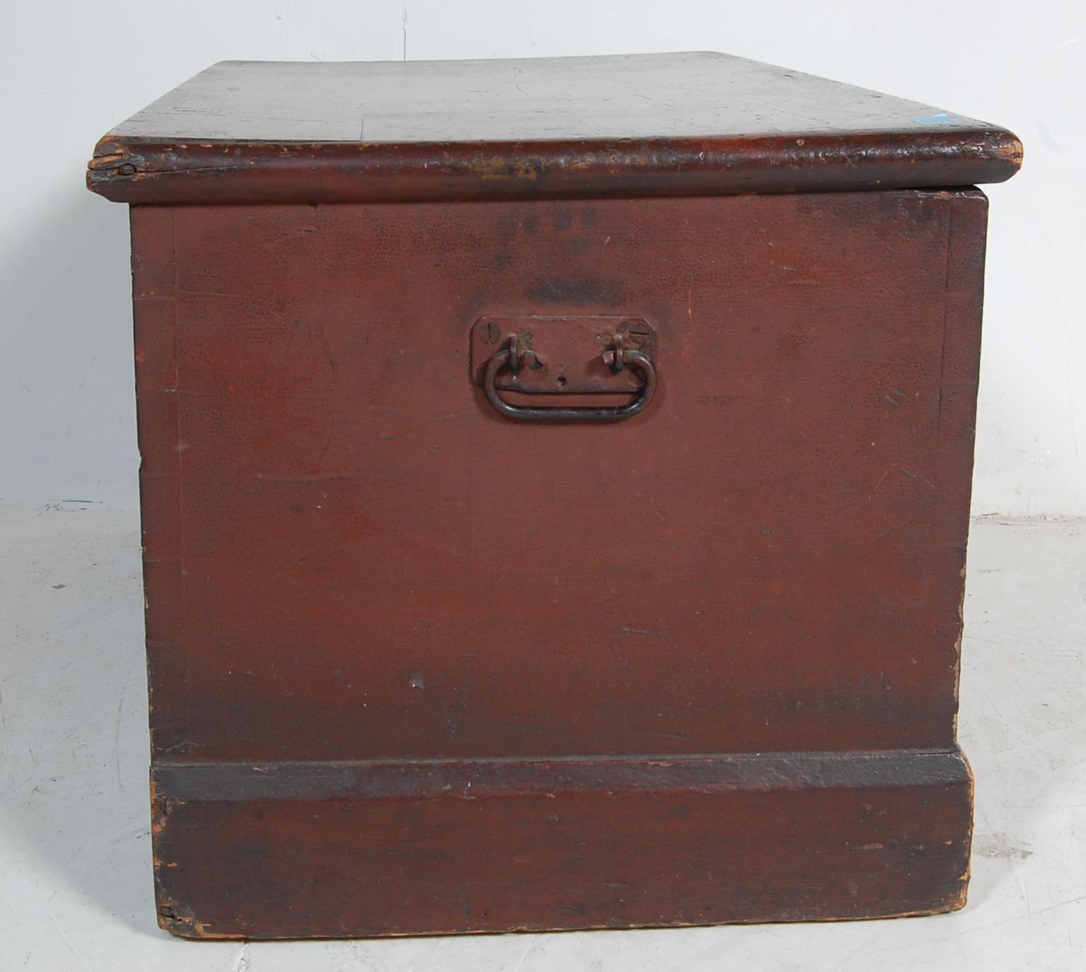 VICTORIAN 19TH CENTURY MAHOGANY BLANKET BOX COFFER - Image 5 of 7