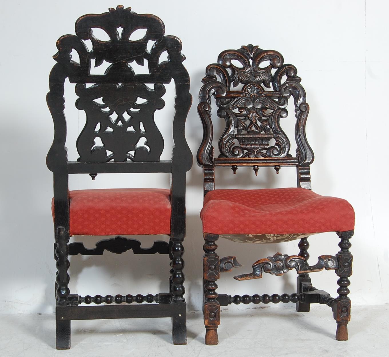 19TH CENTURY VICTORIAN CARVED OAK TABLE & CHAIRS - Image 18 of 19