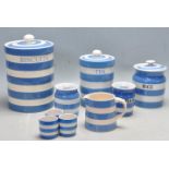 COLLECTION OF BLUE AND WHITE KITCHEN CERAMIC WARES BY TG GREEN, GREEN & CO LTD, LEONARDO HOME