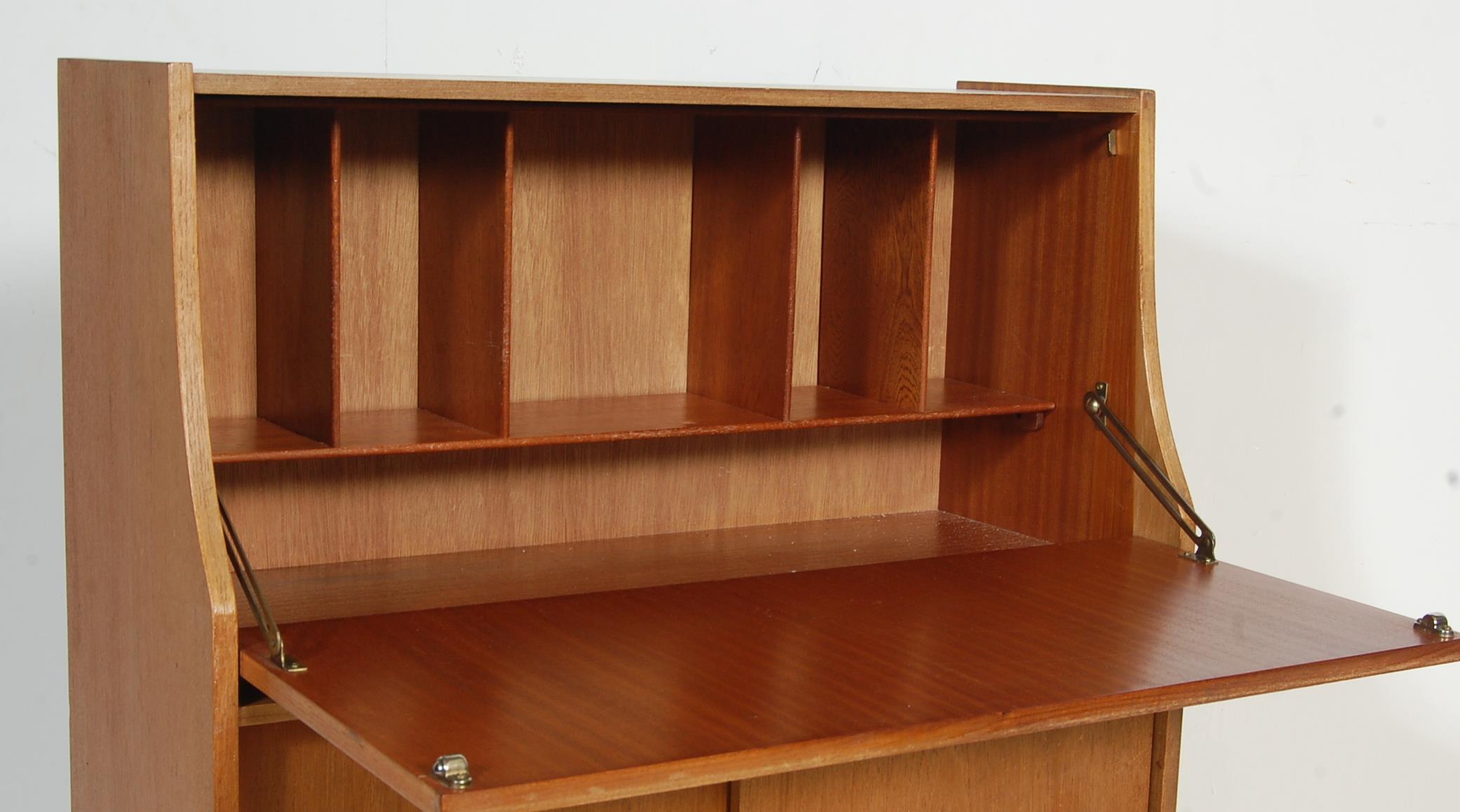 RETRO VINTAGE 1970S TEAK WOOD BUREAU - Image 4 of 6