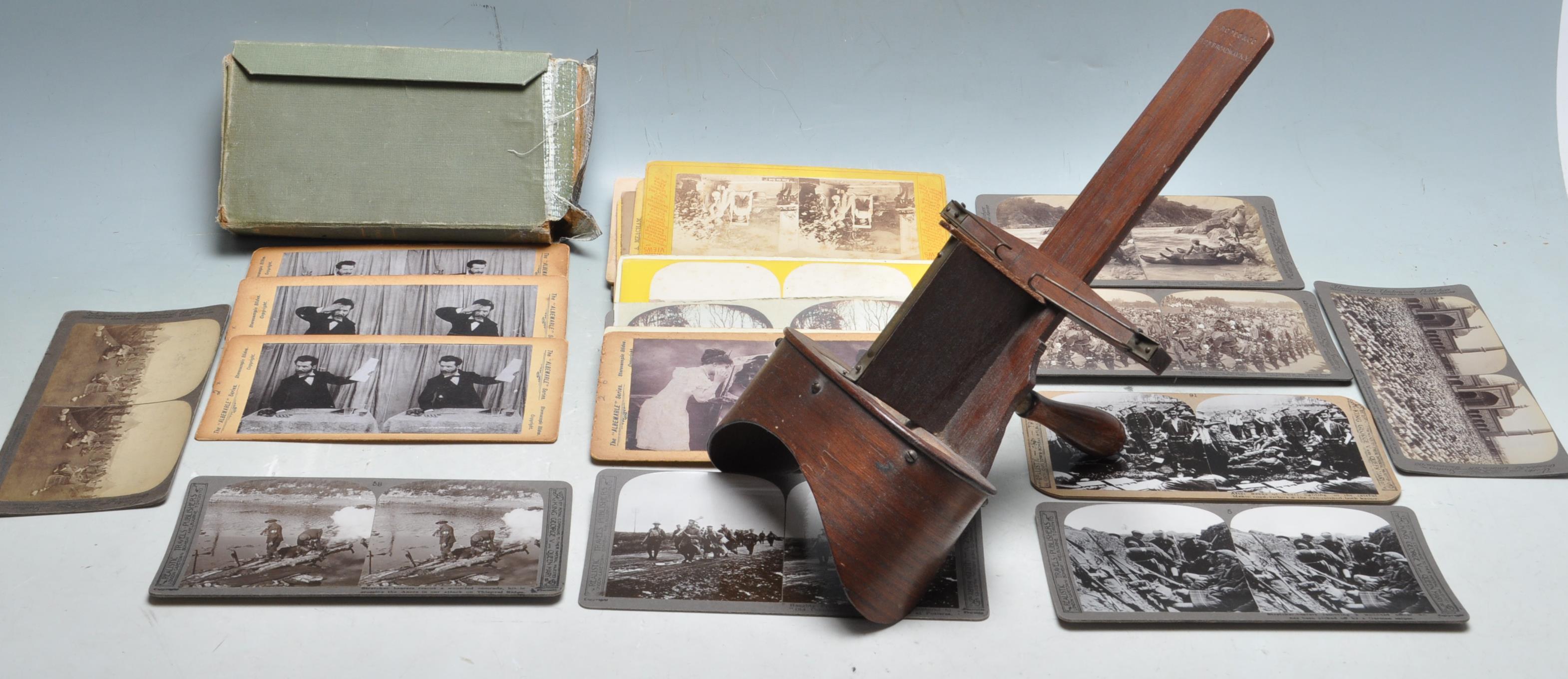 VICTORIAN / EDWARDIAN STEREOSCOPIC / STEREOSCOPE VIEWER & SLIDES