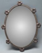 ANTIQUE FLORAL BEVELLED GLASS WALL MIRROR