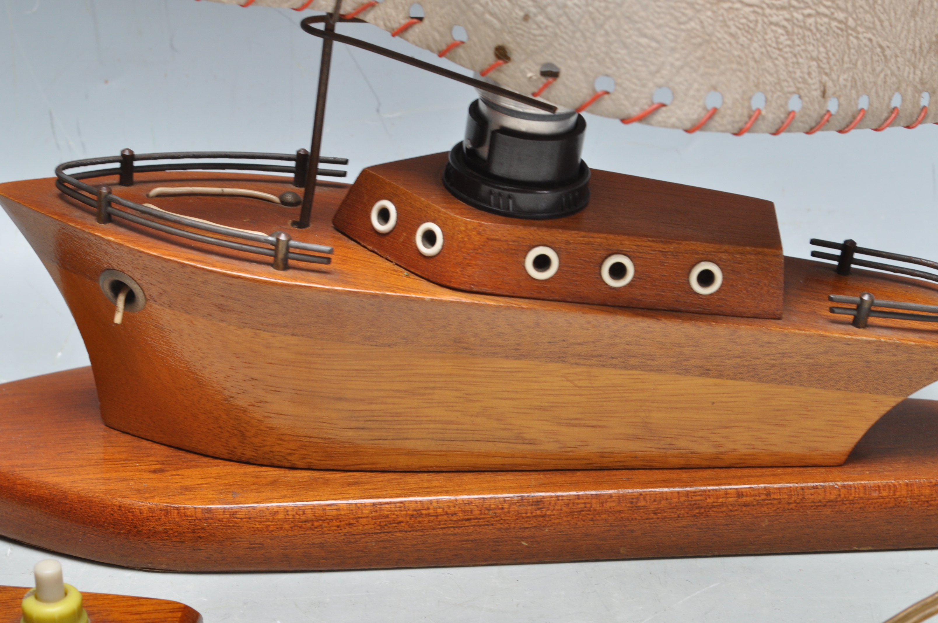 PAIR OF RETRO BOAT LAMPS AND NAUTICAL NUT CRACKER - Image 8 of 9