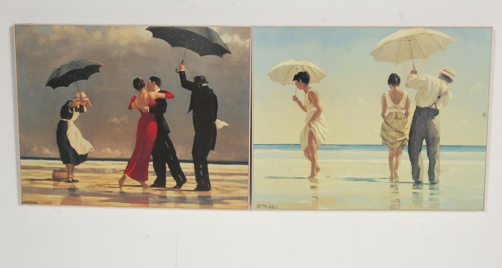 TWO JACK VETTRIANO PRINTS INCLUDING THE SINGING BUTLER