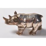 STERLING SIVER RHINO FIGURINE