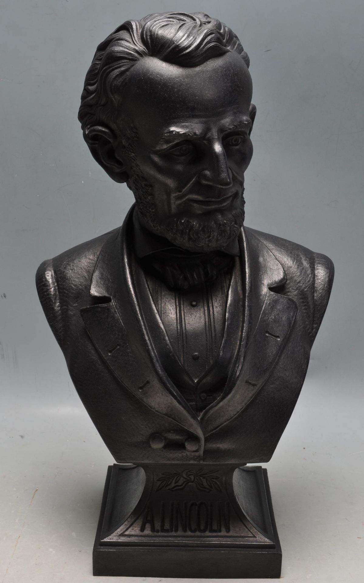 LATE 20TH CENTURY CAST METAL BUST OF ABRAHAM LINCOLN