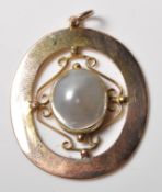 ARTS & CRAFTS 9CT GOLD PEARL PENDANT