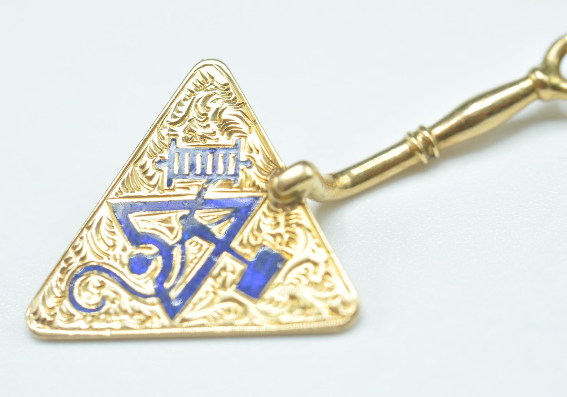 VICTORIAN 18CT GOLD MASONIC TROWEL CHARM - Bild 4 aus 7