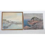 20TH CENTURY CATALONIAN OIL ON CANVAS PAINTING AND ANOTHER