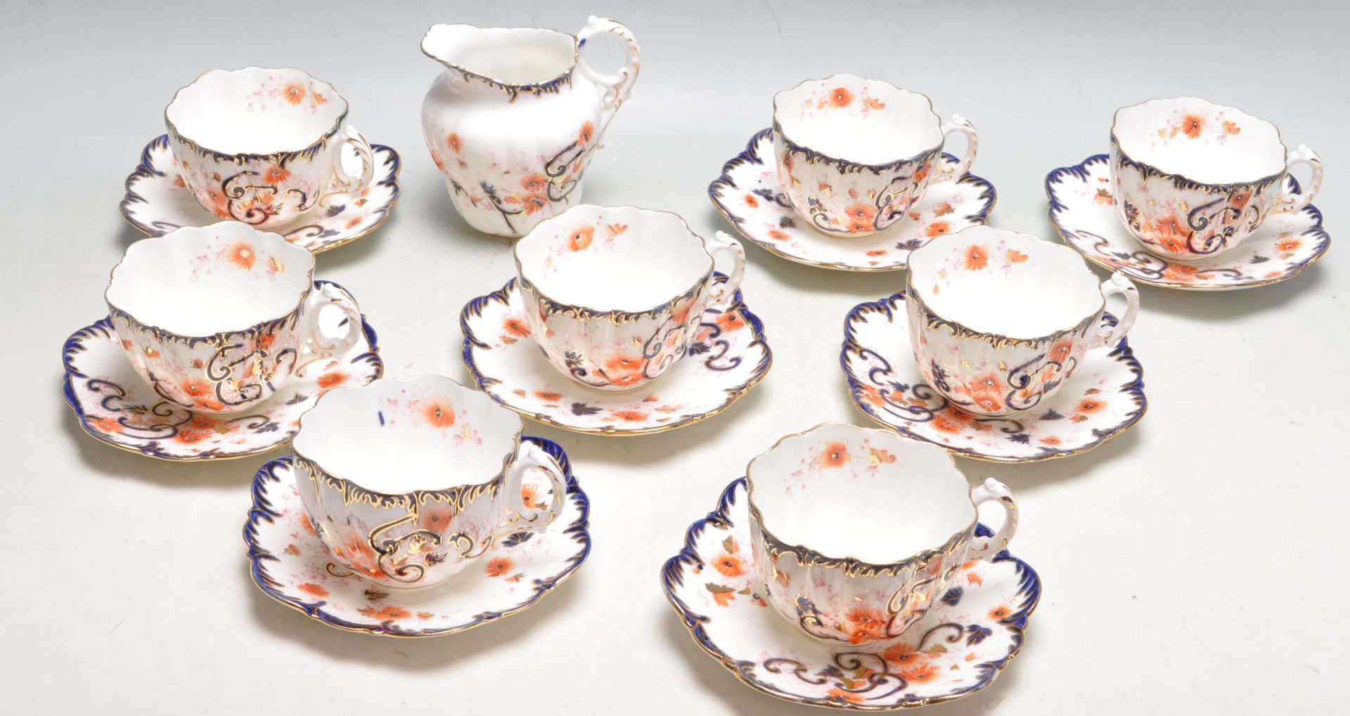 ANTIQUE VICTORIAN PARAGON TEA SERVICE FOR EIGHT