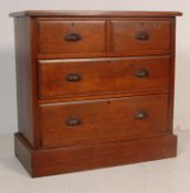 EDWARDIAN MAHOGANY COTTAGE 2 OVER 2 CHEST OF DRAWERS