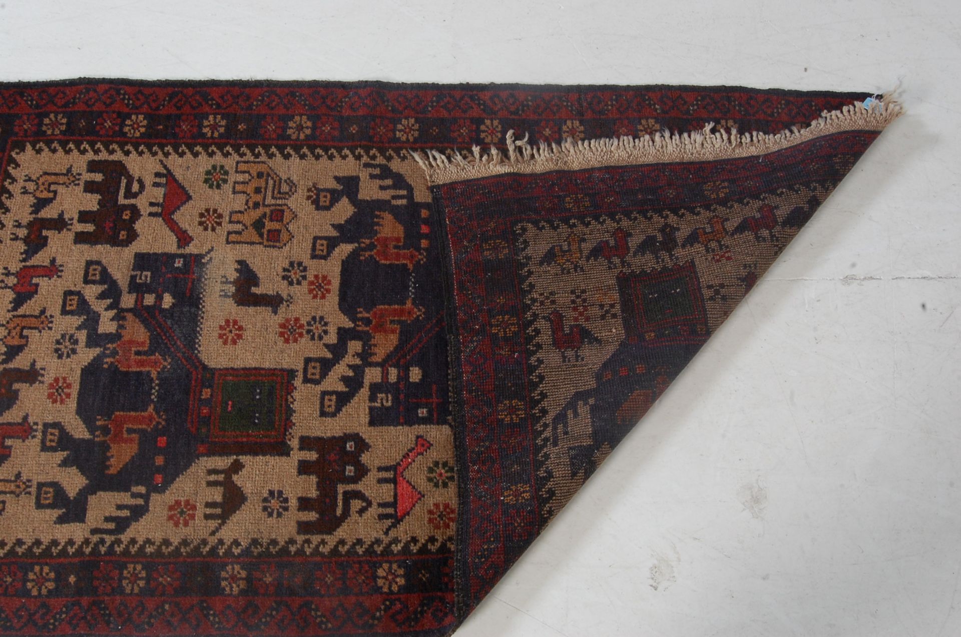 20TH CENTURY TRIBAL PERSIAN / AFGHAN NOMADIC CARPET RUG - Bild 6 aus 6