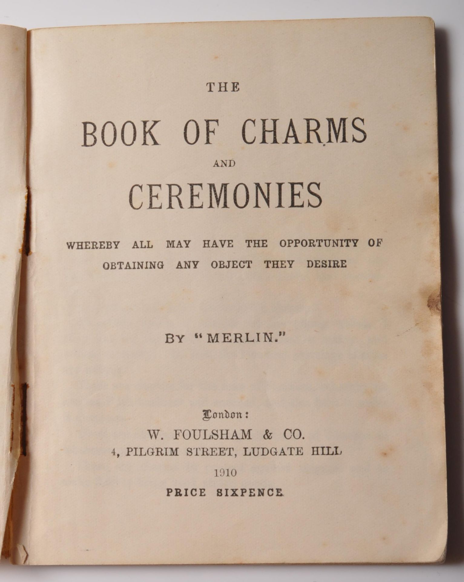 SCARCE EDWARDIAN WITCHCRAFT ' BOOK OF CHARMS & CEREMONIES ' BOOK - Bild 2 aus 9