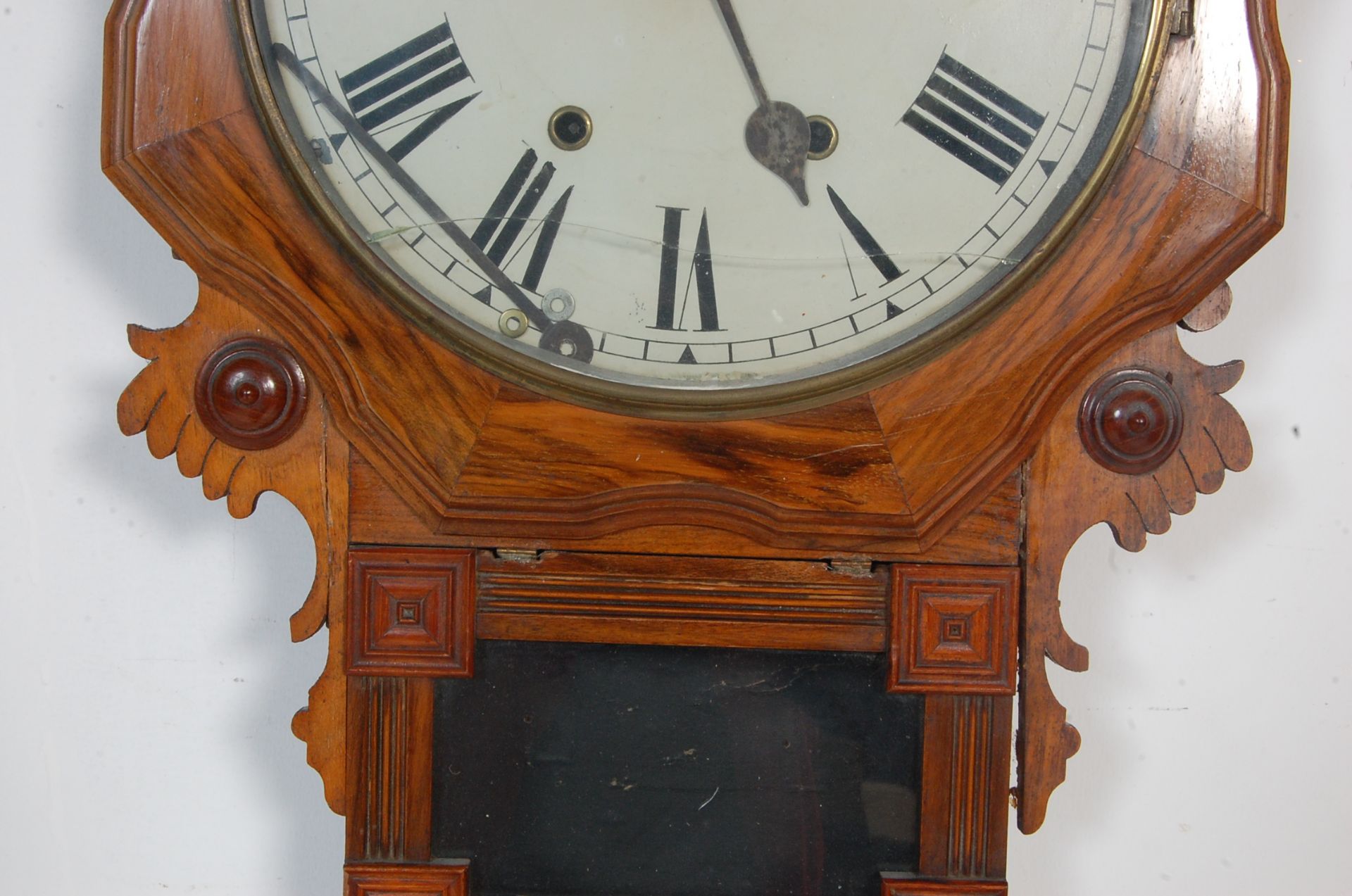 19TH CENTURY WALNUT CASED DROP DIAL STATION CLOCK - Image 4 of 7