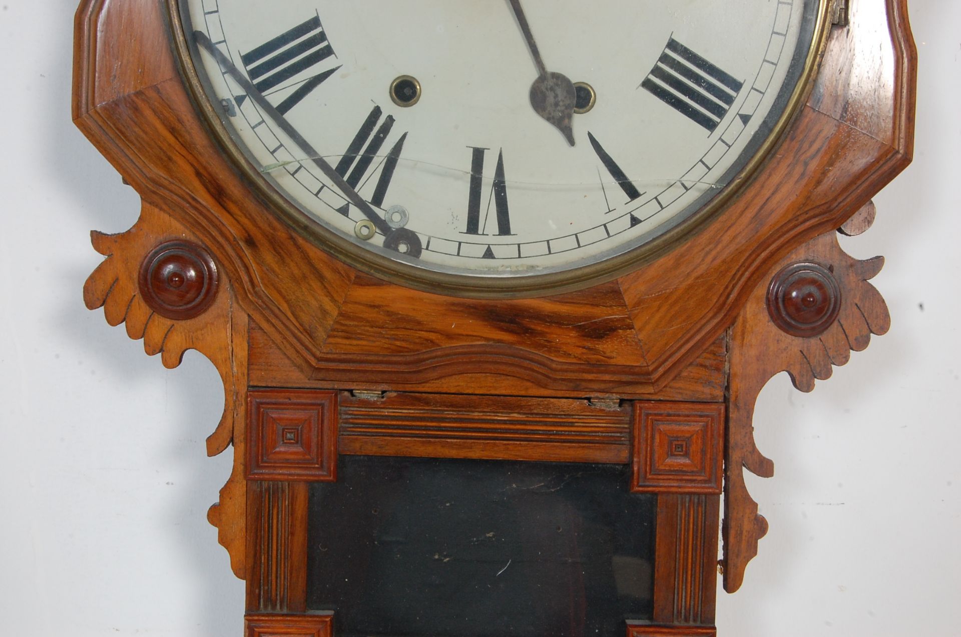 19TH CENTURY WALNUT CASED DROP DIAL STATION CLOCK - Bild 4 aus 7