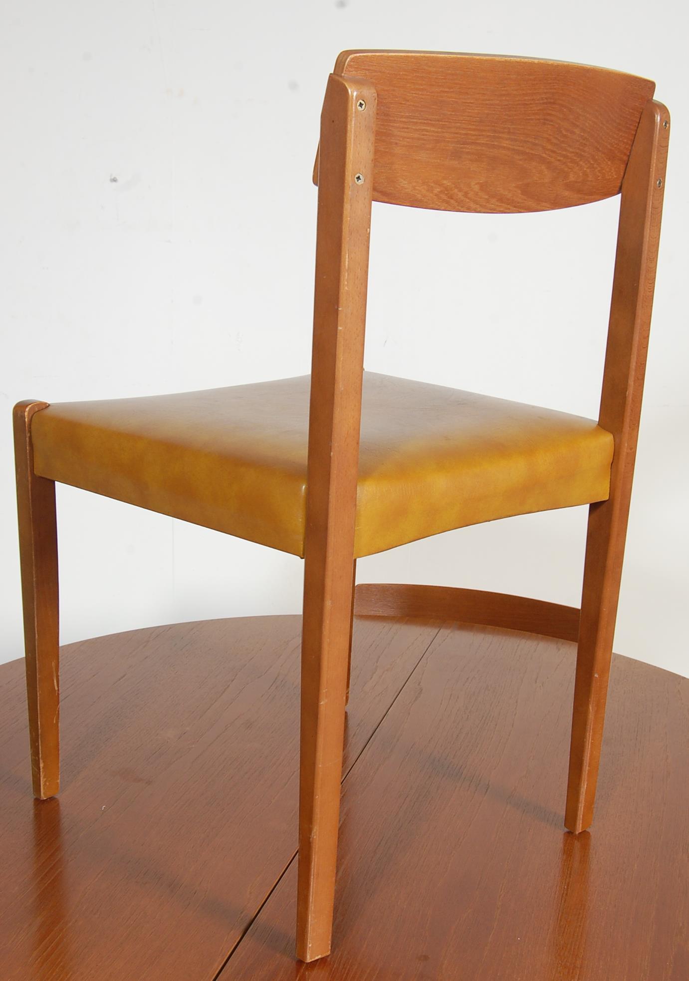 RETRO VINTAGE 1970S TEAK WOOD TABLE AND CHAIRS - Image 3 of 9