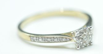 9CT GOLD & DIAMOND RING