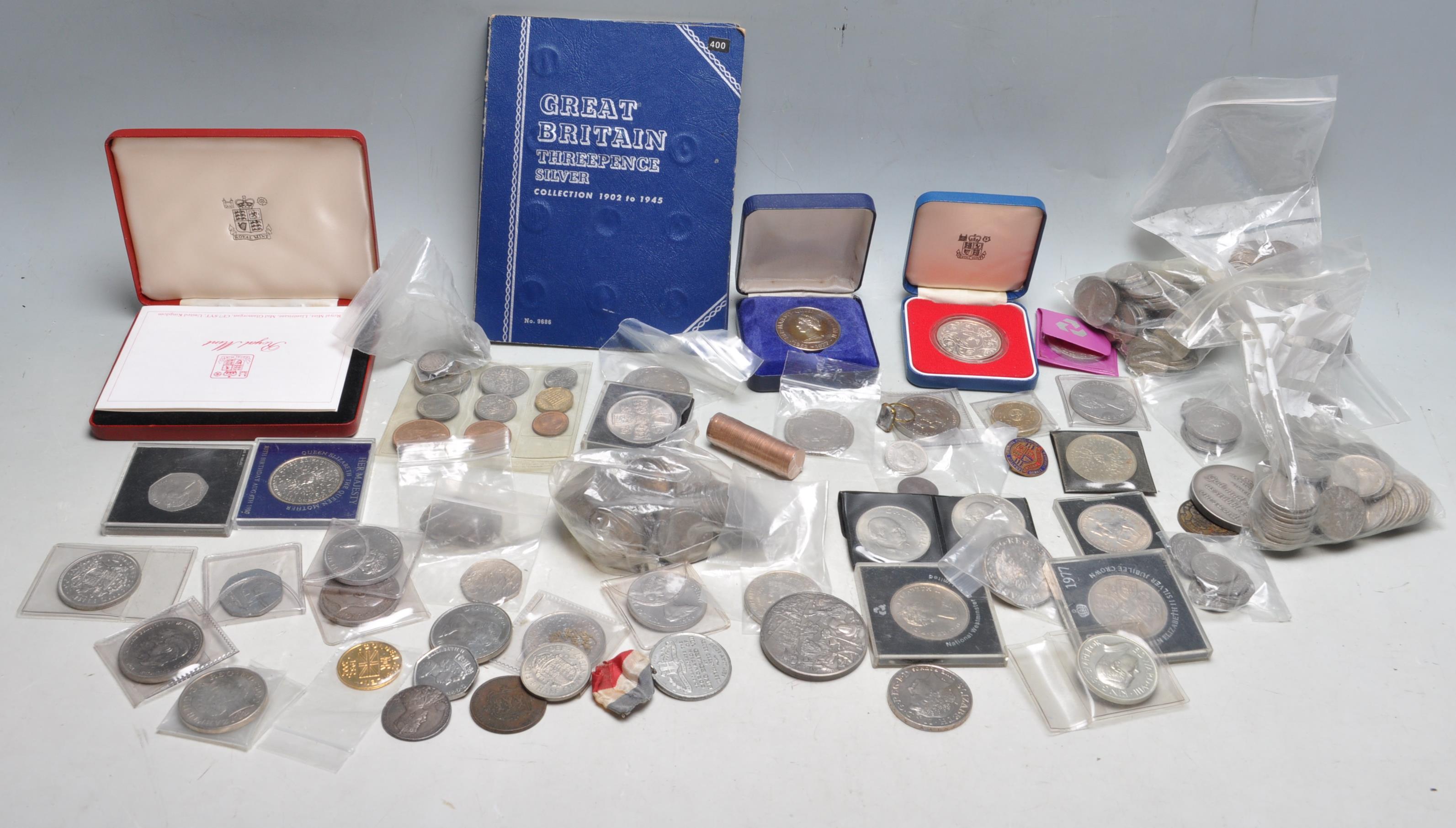 LARGE COLLECTION OF 20TH CENTURY UK CURRENCY AND COMMORATIVE COINS