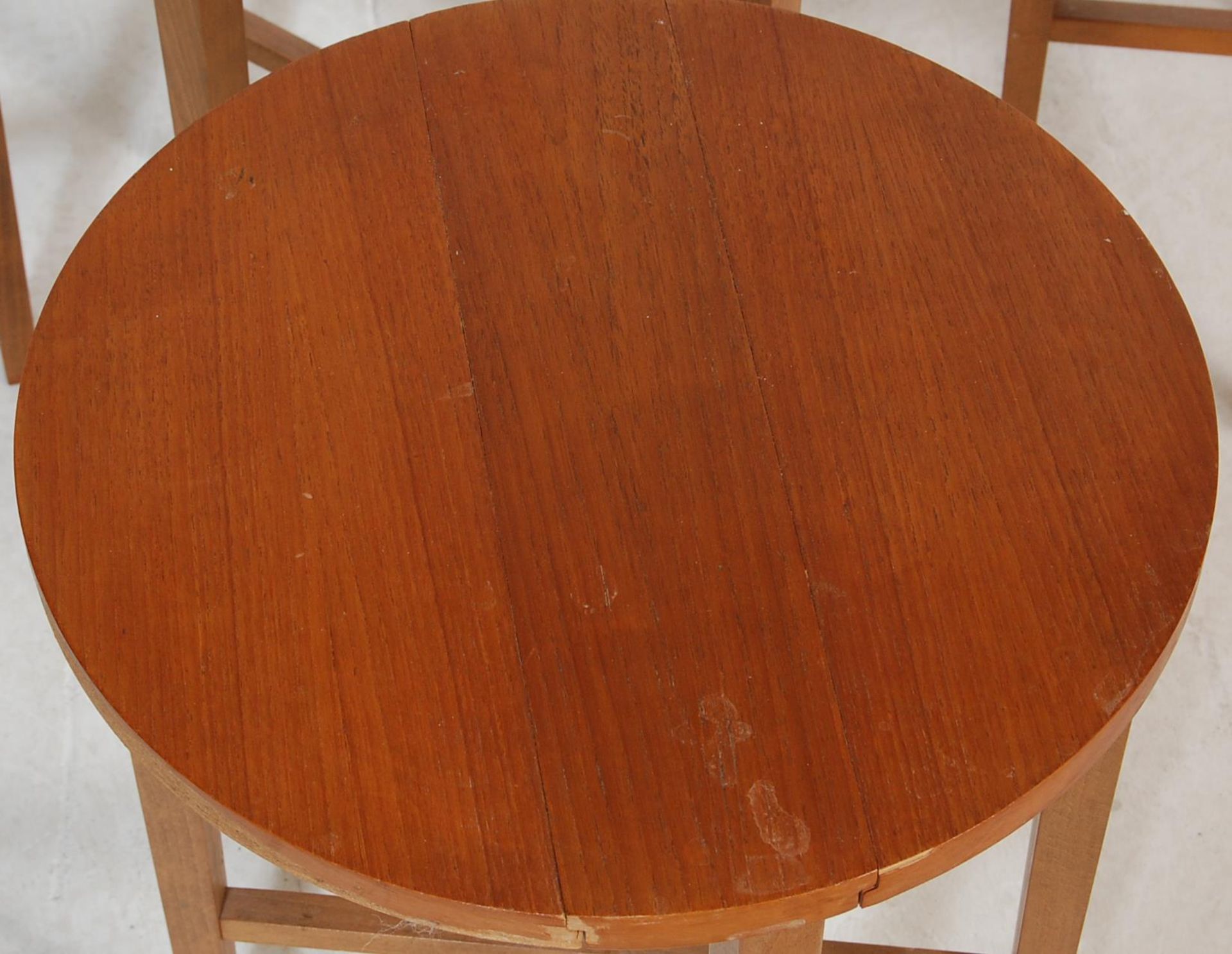 VINTAGE RETRO 20TH CENTURY TEAK WOOD NEST OF TABLES - Bild 8 aus 8