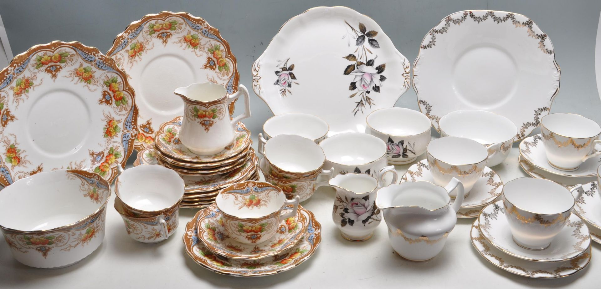 LARGE COLLECTION OF ENGLISH BONE CHINA TEA SET AND