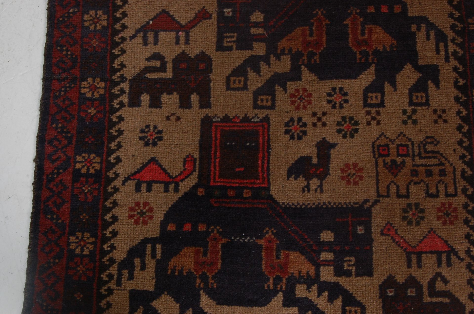 20TH CENTURY TRIBAL PERSIAN / AFGHAN NOMADIC CARPET RUG - Bild 4 aus 6