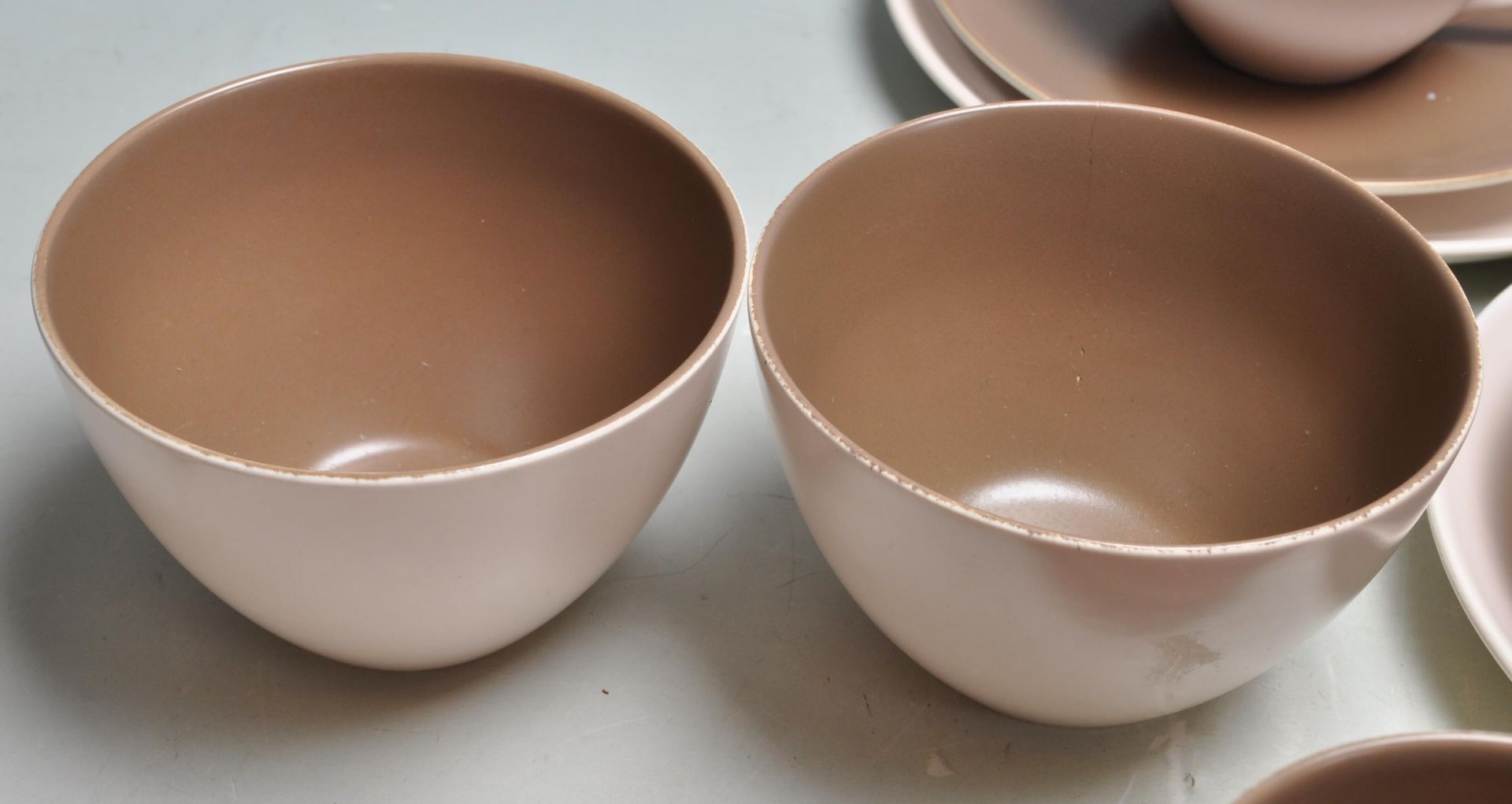 RETRO VINTAGE 1970S TWO TONE POOLE POTTERY TEA SET - Bild 8 aus 8