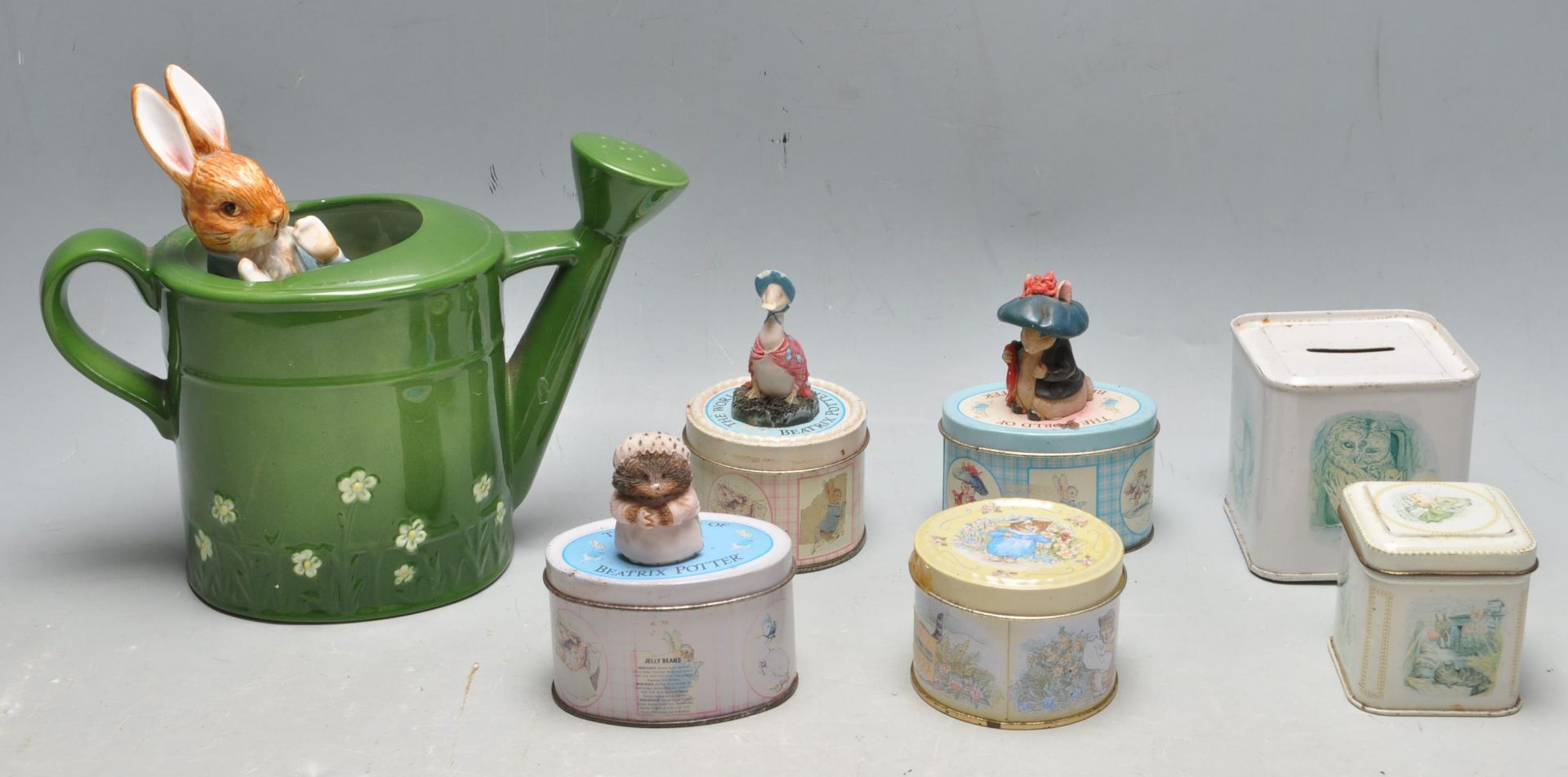 COLLECTION OF 20TH CENTURY TIN METAL NOVELTY BOXES