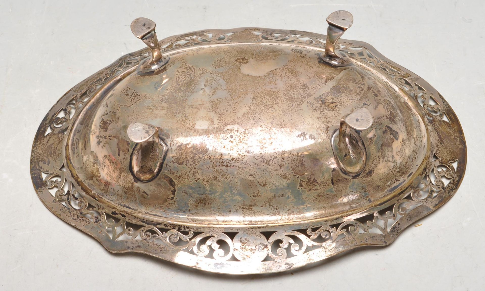 J & T 1920'S SILVER BON BON DISH WITH HOOF FEET - Bild 4 aus 6