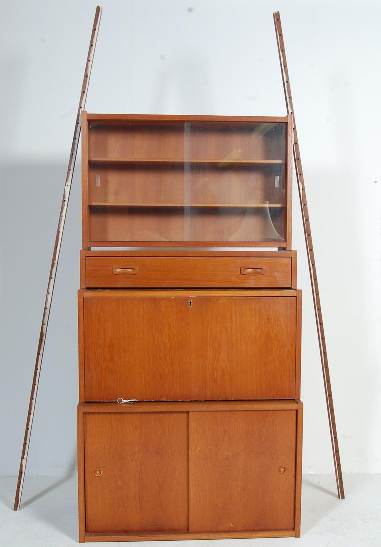 RETRO VINTAGE 1970S DANISH MODULAR LADDERAX STYLE SYSTEM BY PS SYSTEMS