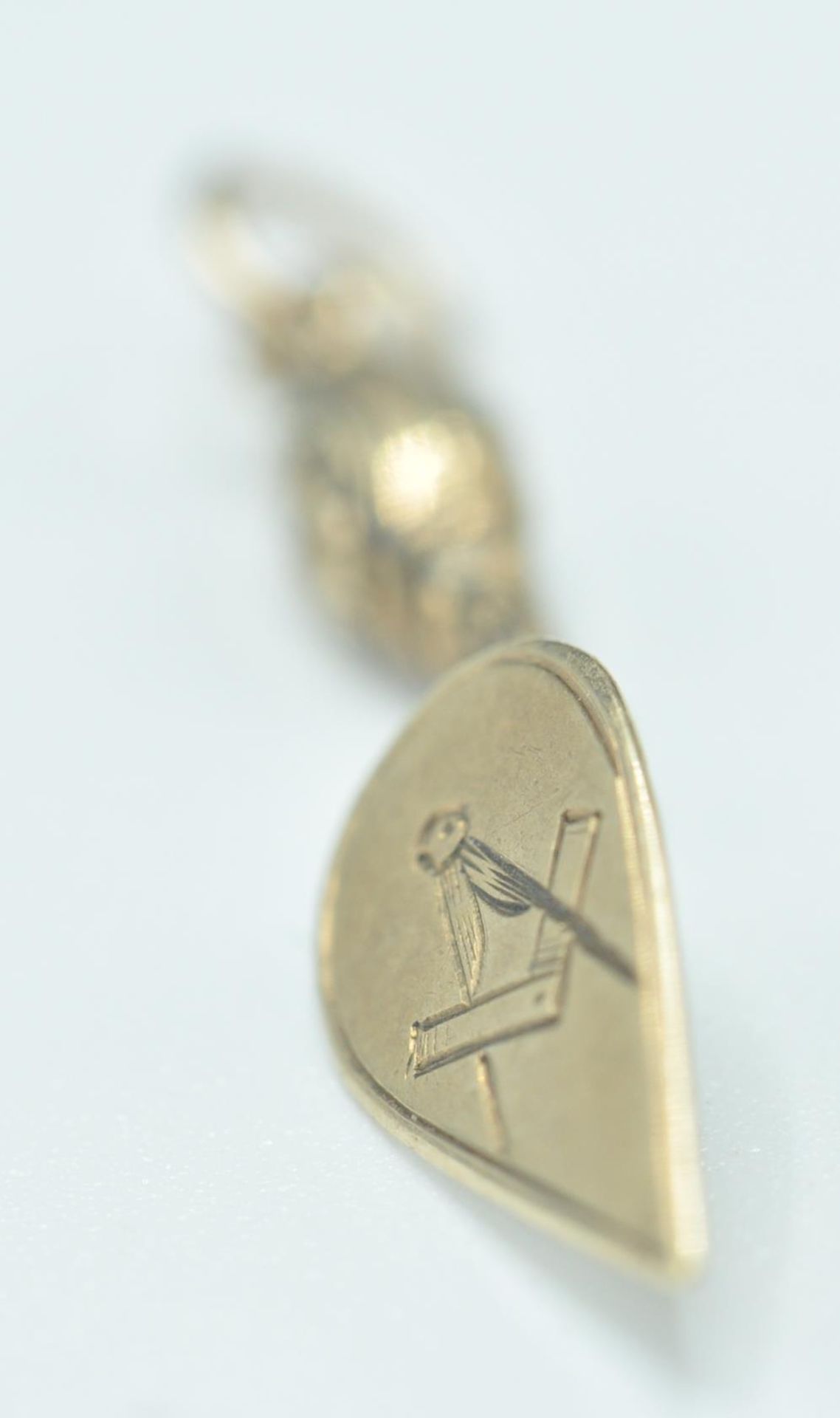 9CT GOLD MASONIC TROWEL CHARM - Bild 3 aus 6