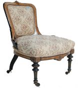 VICTORIAN AESTHETIC MOVEMENT NURSING CHAIR