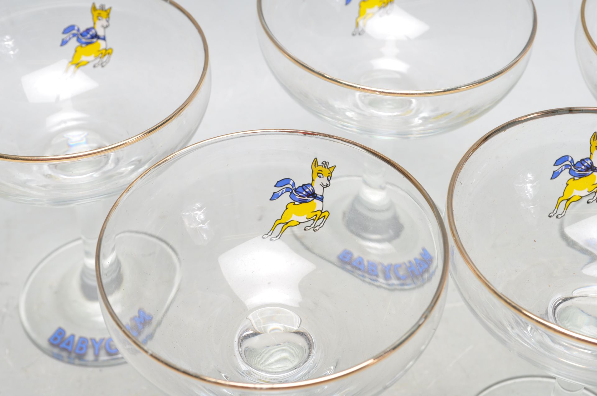 VINTAGE RETRO MID CENTURY BABYCHAM GLASSES - Bild 4 aus 5