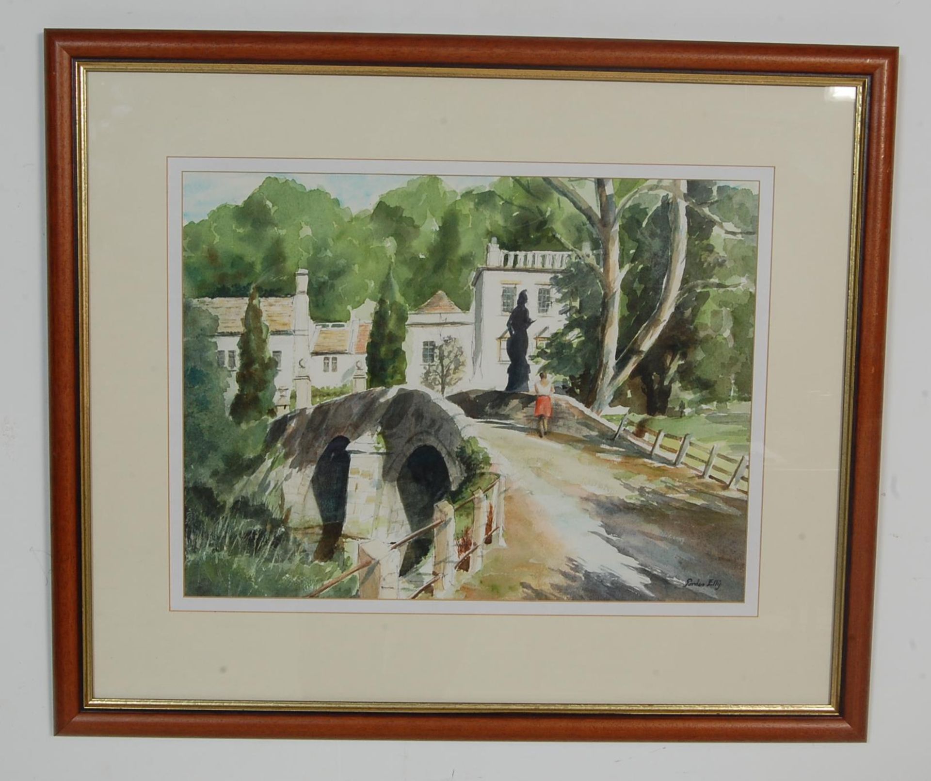 GORDON ELLIS - WATERCOLOUR ON PAPER IFORD MANOR NR BRADFORD ON AVON