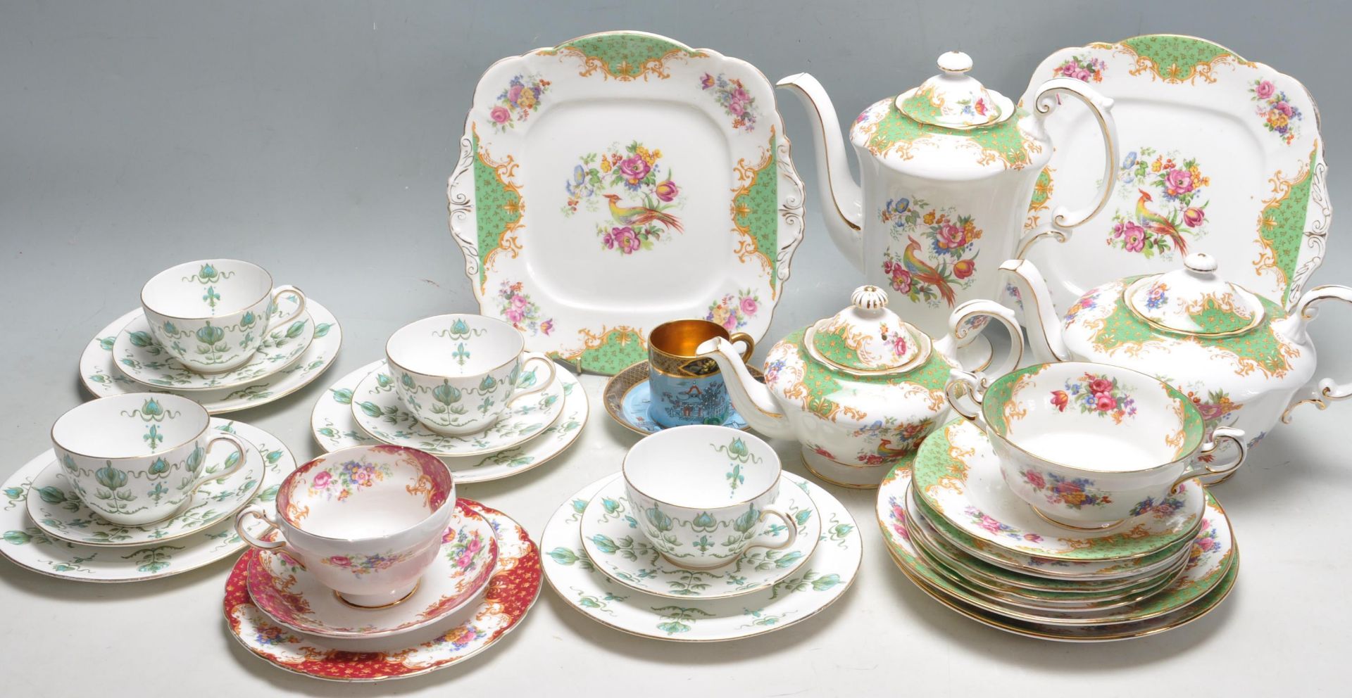 TWO 20TH CENTURY PARAGON TEA SETS