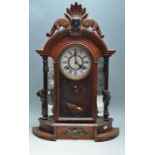 LATE 19TH CENTURY VICTORIAN AMERICAN WALL CLOCK BY ANSONIA